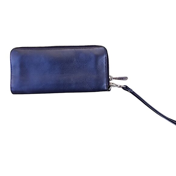 Michael Kors Black Leather Continental Zip Wallet Wristlet EUC - Picture 4 of 4